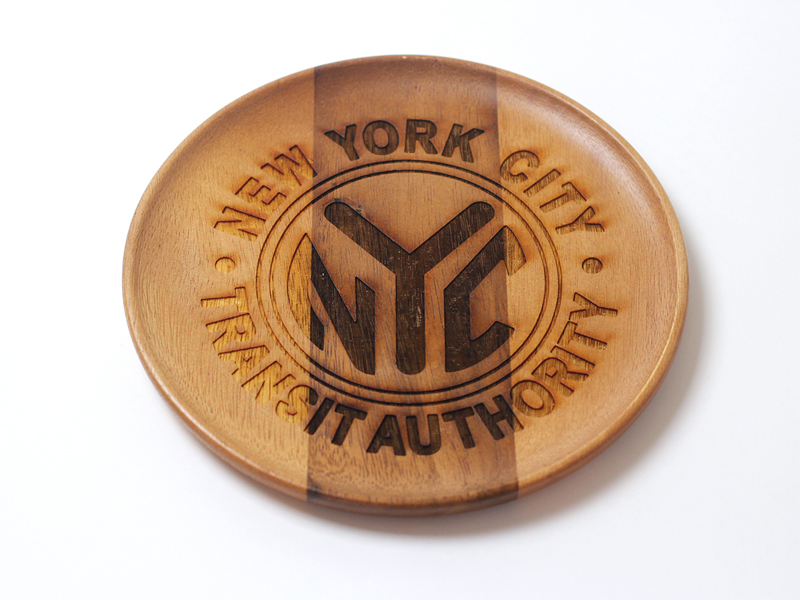 MTA Official TOKEN wood round tray