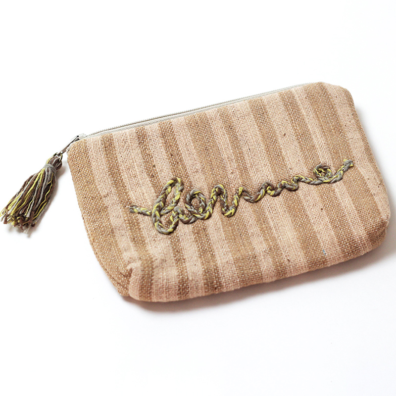 Natural dyed pouch
