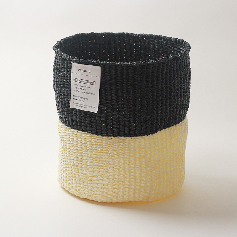 PP rope woven basket - Bicolor