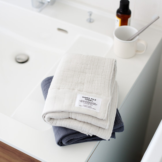 Inner Pile Towel Face Towel (Ivory)