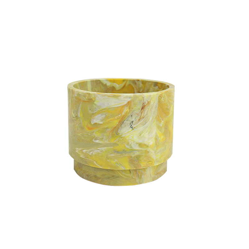 Recycled Plastic Plant Pot - Yellow